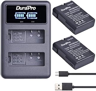 DuraPro 2Packs EN-EL14 EL14A Battery + LED Dual USB Charger for Nikon EN-EL14 EN-EL14a Nikon P7800 7700 7100 7000 D5600 D5500 D5300 D5200 D5100 3000 Series D3400 D3300 D3200 D3100 DLSR and More