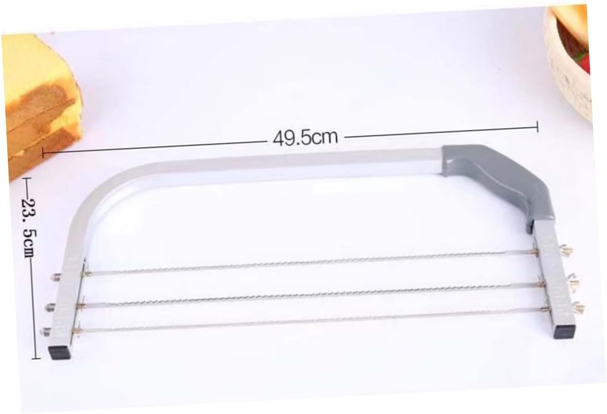 Mikinona 14'' Aluminum Alloy Cake Leveler 3- Interlayer Slicer Adjustable Cake Slicer Tool Anti-slip Handle Perfect for Home Professional Baking