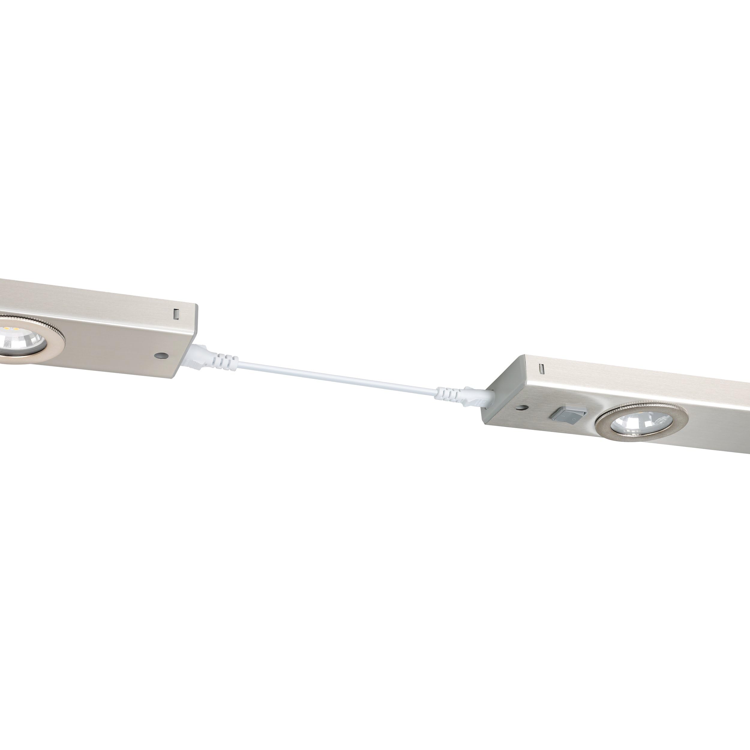 EGLO Kob Luz led para montar bajo mueble, lámpara de cocina de 3 focos de metal en plata con interruptor basculante, luz led para cocina, blanco cálido