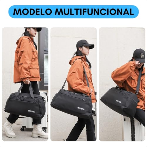 Bolsa Academia Impermeável Mala Viagem Bagagem De Mão Com Alça Transversal De Ombro Fitness Treino E