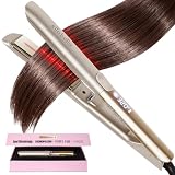 ELLA BELLA® Titanium Flat Iron Hair Straightener (with Infrared) • Professional Straightening Iron • Digital Display to Accurately Control Temperature • As Featured in Good Housekeeping