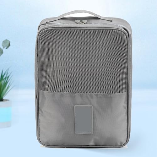 Bolsas para sapatos para viagens, bolsa para sapatos com zíper de camada dupla comporta 3 pares de s