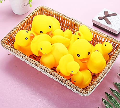 Bath Duck Toys 12 Pcs Yellow Rubber Ducks Squeak & Float Ducky Baby Shower Pool Toy For Toddlers Kids Boys Girls #TOP5