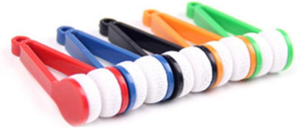 Mini Glasses Cleaner Tool Set, 5 Pack Microfiber Lens Cleaning Brushes, Multi-Color Design