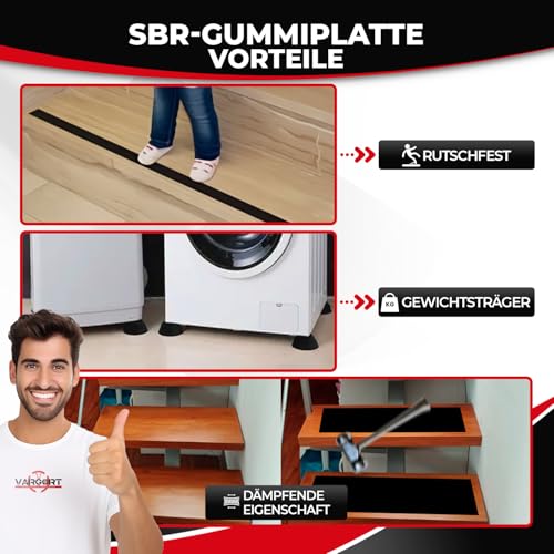 Gummi Streifen/gummistreifen 3mm / Breite 20 cm x Länge 3 m, Dicke 3 mm/gummimatte meterware/unterlage Waschmaschine/Gummiplatte/antirutschmatte/Gummi SBR