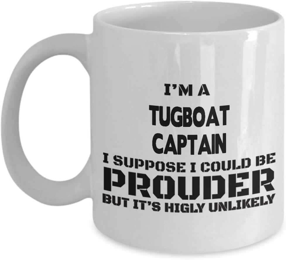 Tugboat Captain Gifts - Coffee Mug For Tugboat Captain, for Women And Men, Unique Tugboat Captain Present, Ceramic Tea/Coffee Cup
