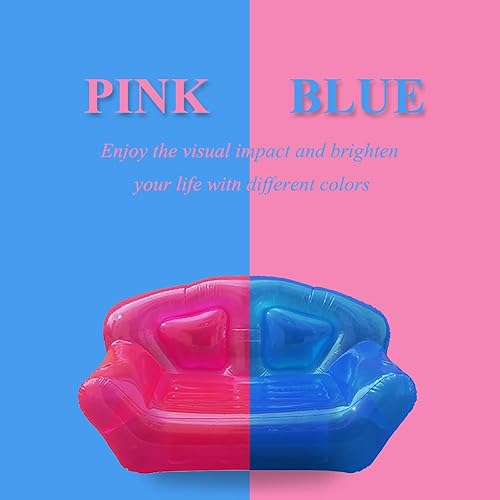 Miniatura 5 de Silla inflable con bomba de aire, sofá tumbona de PVC para sala de estar interior, dormitorio, viajes al aire libre, camping, picnic, playa (rojo)