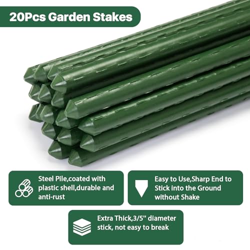 Temporary Fence Plastic Garden Fence with Posts,40\"x100\' Safety Barrier for Dogs Snow Mesh Fencing with Steel Stake 4Ft Movable Fencing Roll 40In High for Garden Backyard Outdoor Animal Protect