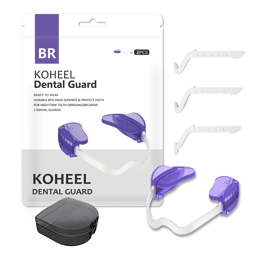 KOHEEL BR-PRO Gouttière Dentaire Ajustable contre le Bruxisme, Protège-Dents de Nuit Sans Ébullition Anti-Grincement & Serrement de Dents (Lot de 2)