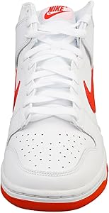Nike Dunk Hi Retro Men's Shoes, White/Picante Red-white, 7.5