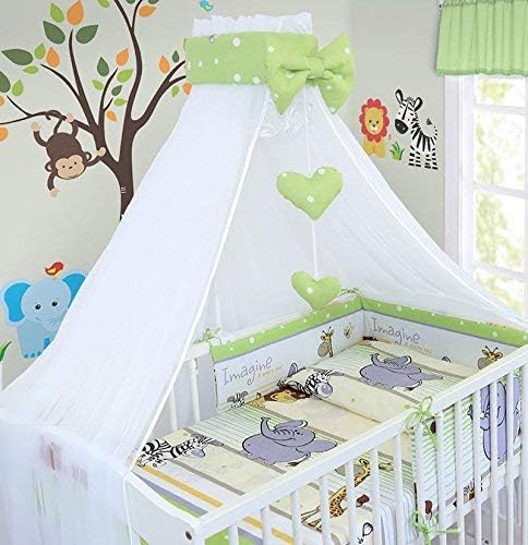 Kids Bed Canopy Drape Mosquito Net with Holder to Fit Cot and Baby Crib Bed Tent for Children Baby Dome Nursery Curtains for Children Bedroom (Grey Stars on White)