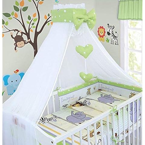 Babymam Safari Green Kids Bed Canopy with Holder Cover