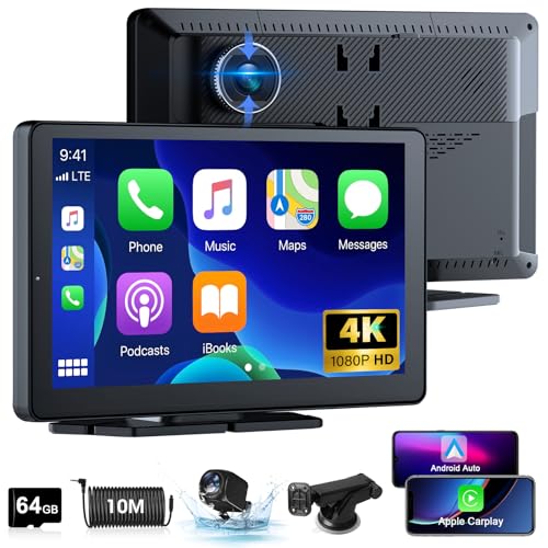 4K Apple Carplay Display Android Auto Display mit Dashcam Auto Vorne Hinten 9