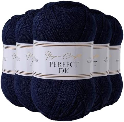 Utopia Crafts DK Double Knitting Yarn, 5X 100g (Potters Clay)