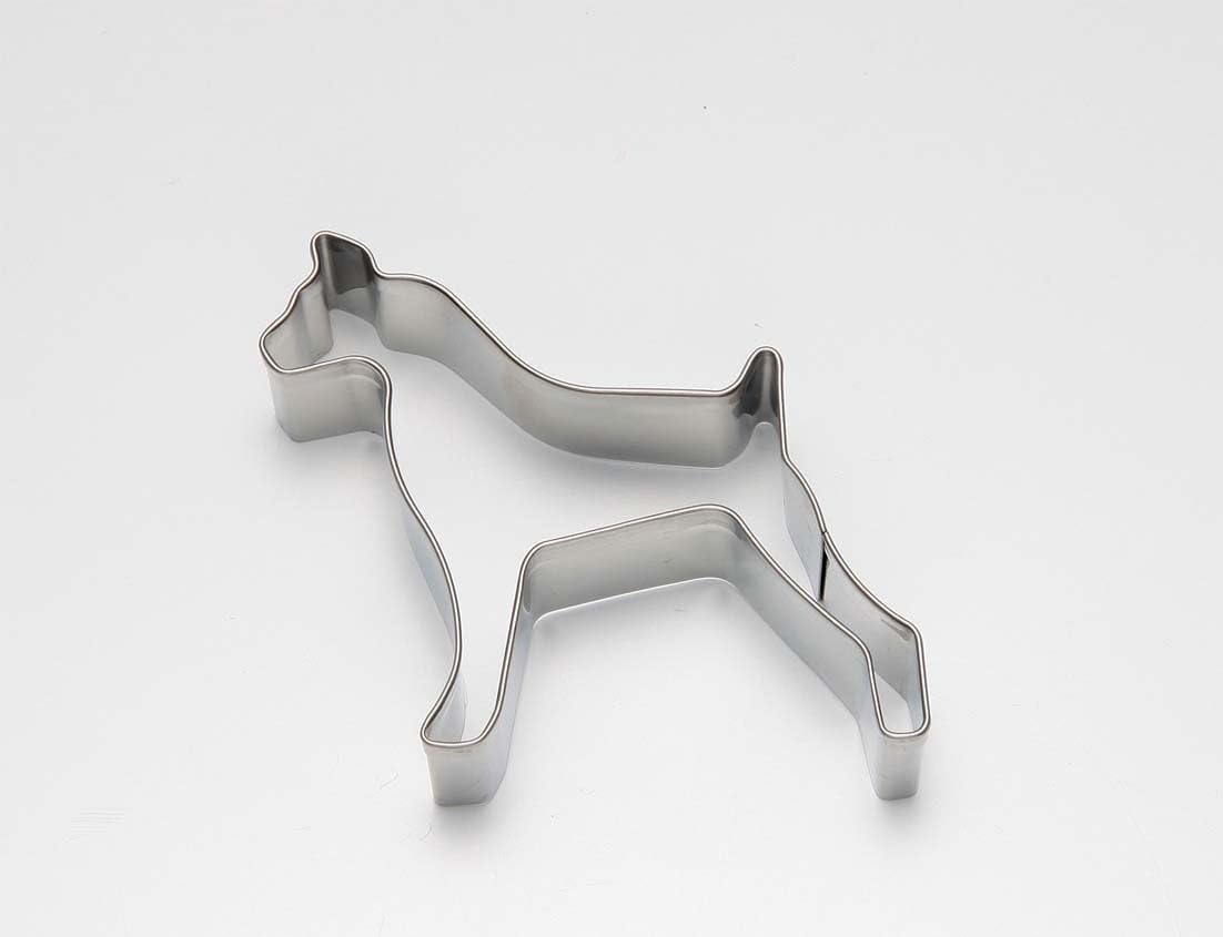 1988 Cookie Cutter, Silver, 2.7 x 2.5 x 0.8 inches (68 x 63 x 21 mm), 18-8 Cutter, Dog, Doberman 18-8 Stainless Steel