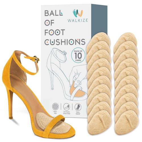 Walkize Metatarsal Pads Women | Heel Inserts for Women | Ball of Foot Cushions (2 Pairs Foot Pads...