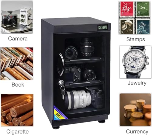 Dry Cabinet Camera Digital Control Dehumidifier Electronic Dry Box for Lens Camera Tea Stamp Jewelry Equipment Storage (40L) - Image 3