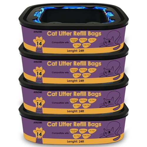 Cat Litter Refill Bags Cartridge Compatible with Genie Litter Standard, Plus, XL and XL+ pails,Lasts...