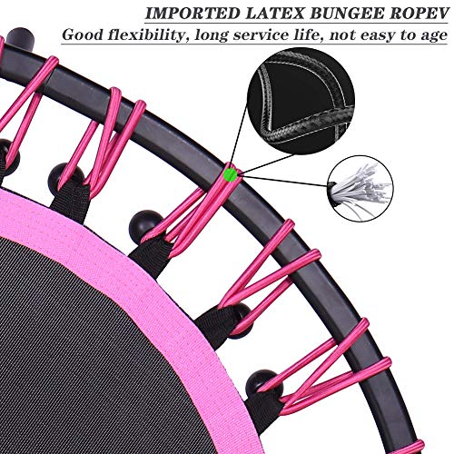 Jandecfit Fitness-Trampolin Ø ca 101cm,Leise kleines Fitness-Trampolin für Indoor-Fitness, Bungee-Seil-Design-System… – Bild 4