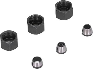 Keenso Metal Collet Adapter 6Pcs Carbon Steel Router Chuck Converter for Wide Application Users