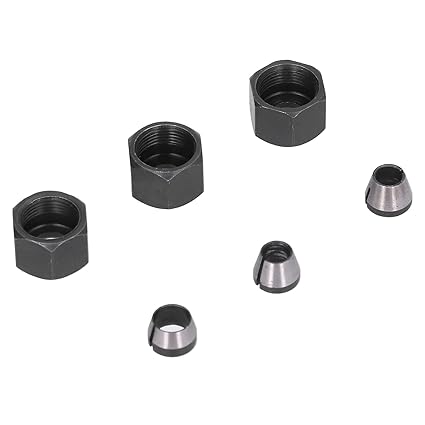 Router Collet Adapter, Trimmer Bit Converter Good Hardness High Strength Easy Installation Durable Carbon Steel for Engraving