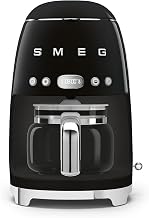 Smeg Drip Coffee Machine, Original Italian Brand, Patented Smeg Black Color, Customize Brew Type: Intense Brew or Light Br...