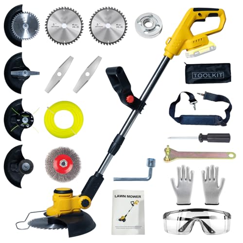 Cordless Weed Wacker for Dewalt 20V Battery with 4 Types Blades, Brushless Motor, Lightweight Grass Trimmer/Brush Cutter for Lawn, Yard and Bush Trimming（No Battery） by TWEFGFT - Used condition - US$103.54