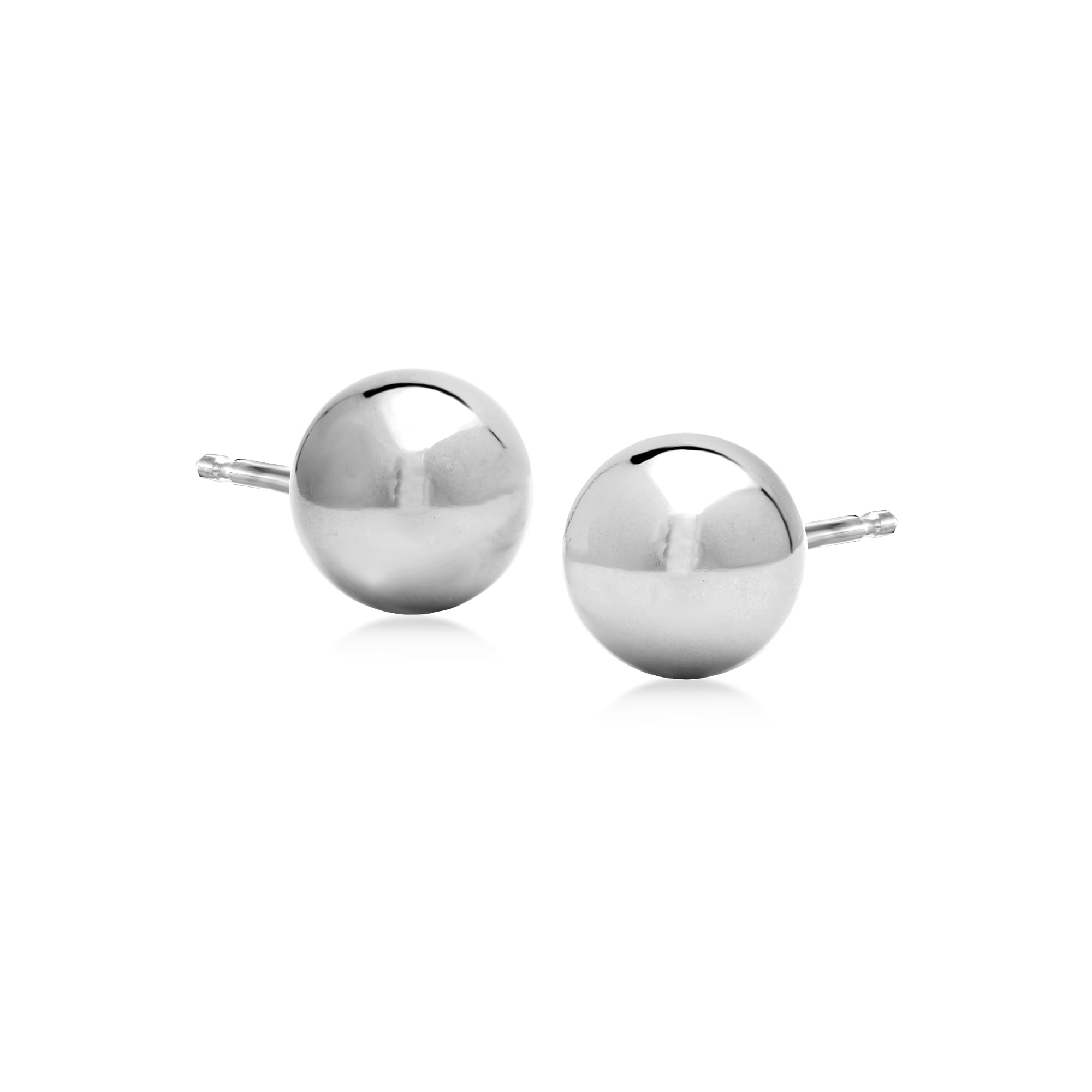 Ross-Simons Italian 8mm Sterling Silver Ball Stud Earrings