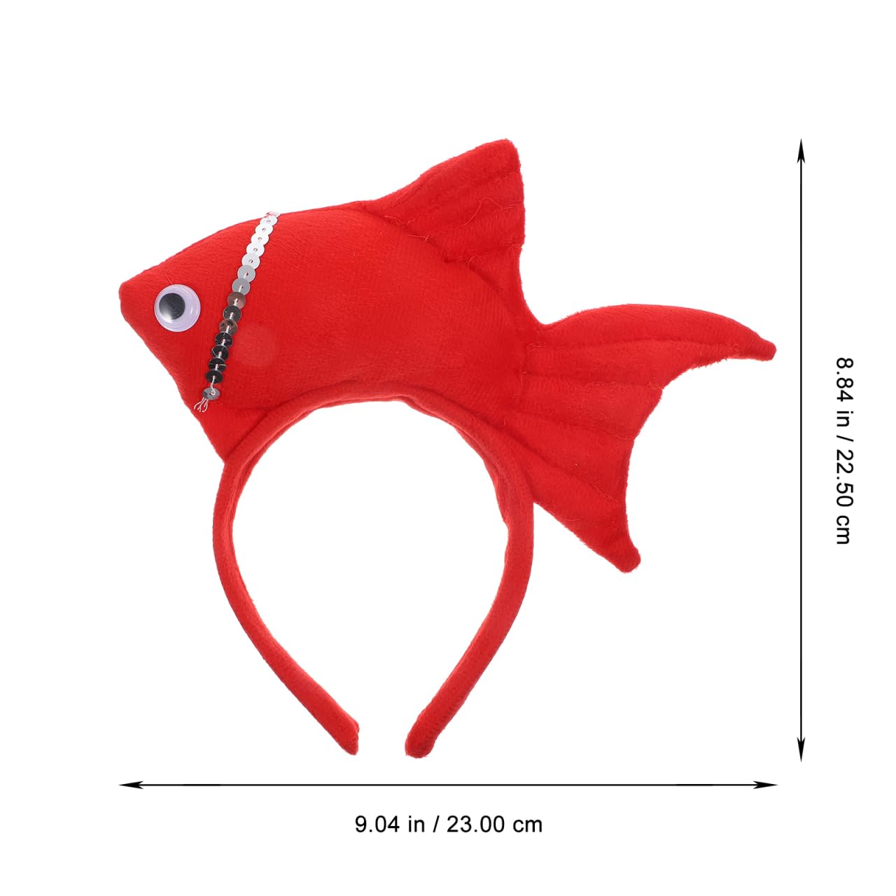Homoyoyo Fish Goldfish Marine Life Sea Animal Costume: Fish Hat Headband Accessories for Halloween Dress Up for Red Costume Adult Cosplay World Book Day Birthday Christmas : Clothing, Shoes & Jewelry