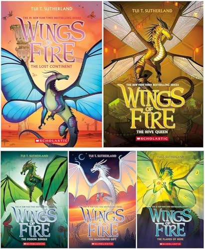 Wings of Fire Books 11–15 Set by Tui T. Sutherland – 5 Book Collection | Bestselling Dragon Fantasy Series