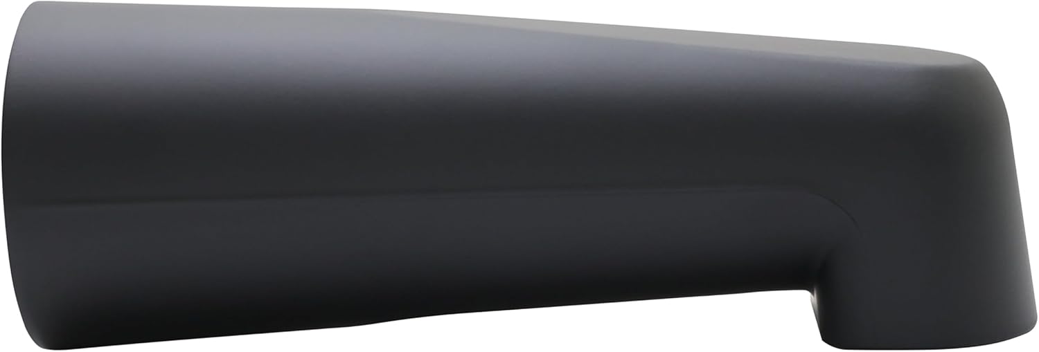 Westbrass E507-1F-62 7" Reach Wall Mount Tub Spout, Matte Black