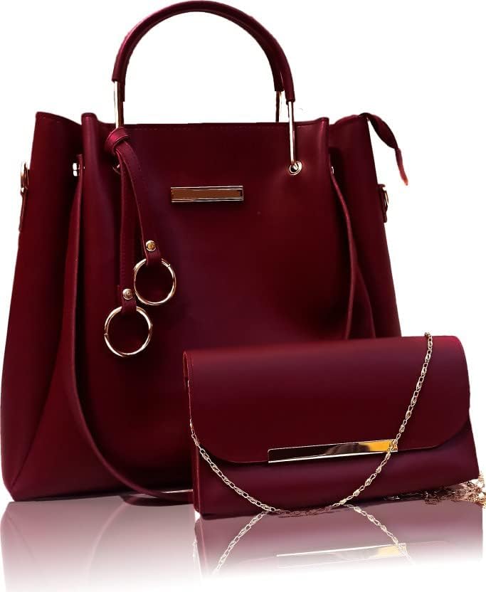 Fargo Handbag For Women And Girls Combo Set Of 2 (Maroon_FGO-518)