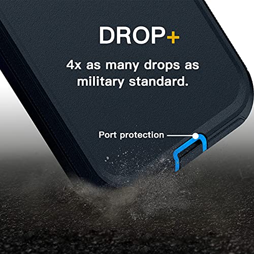 Aicase For Iphone 13 Pro Case With Belt-Clip Holster, Screen Protector, Heavy Duty Protective Phone Case, Military Grade Full Body Protection Shockproof/Dustproof/Drop Proof Tough Cover (Admiral Blue) #TOP3