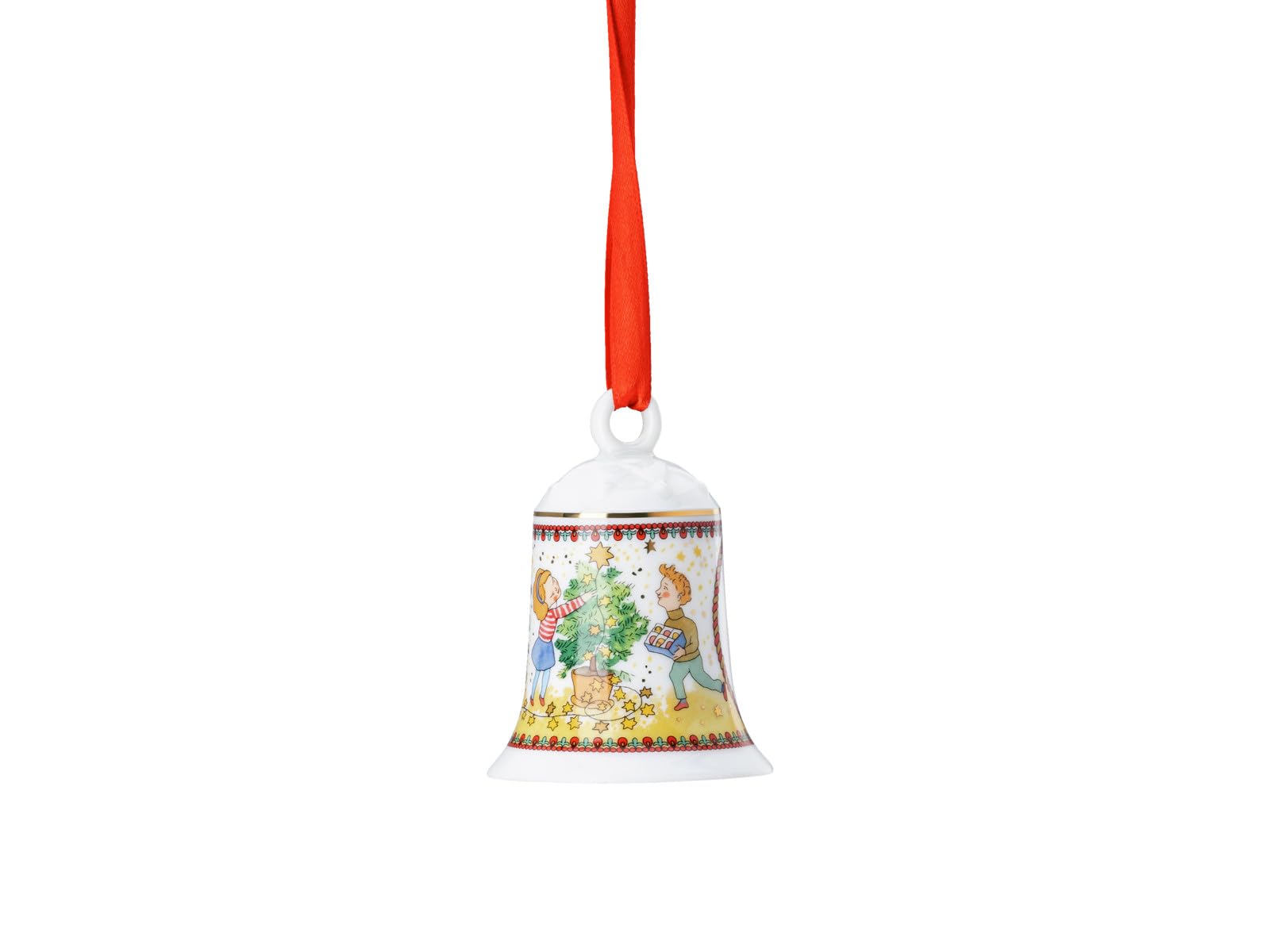 Hutschenreuther Collectable Series 2024 Christmas Lights Porcelain Bell, Multicoloured, 7 cm - Image 2