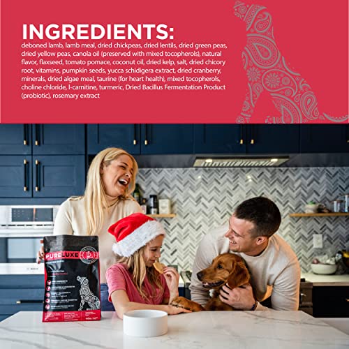 Pureluxe Grain And Gluten Free Dog Food, Lamb And Chickpea Elite Nutrition, For All Breeds And Sizes, All Life Stages, Made In The Usa, 4Lbs #TOP5