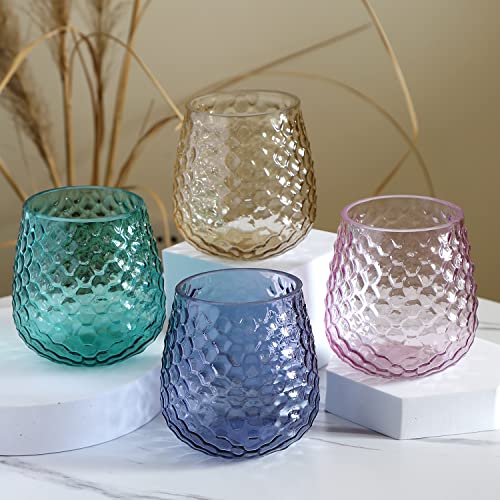 Candle Holder, Votive Candle Holders, Glass Candle Holders, Stained Glass Candle Holders - Tea Light Candle Holders, 4 Perfect For Home Decor/Bathroom/Valentines/Wedding (4 Pack) #TOP3