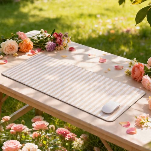 Tapis de souris XXL 800x300 mm, Tapis de bureau gaming rayé imperméable – vue 4