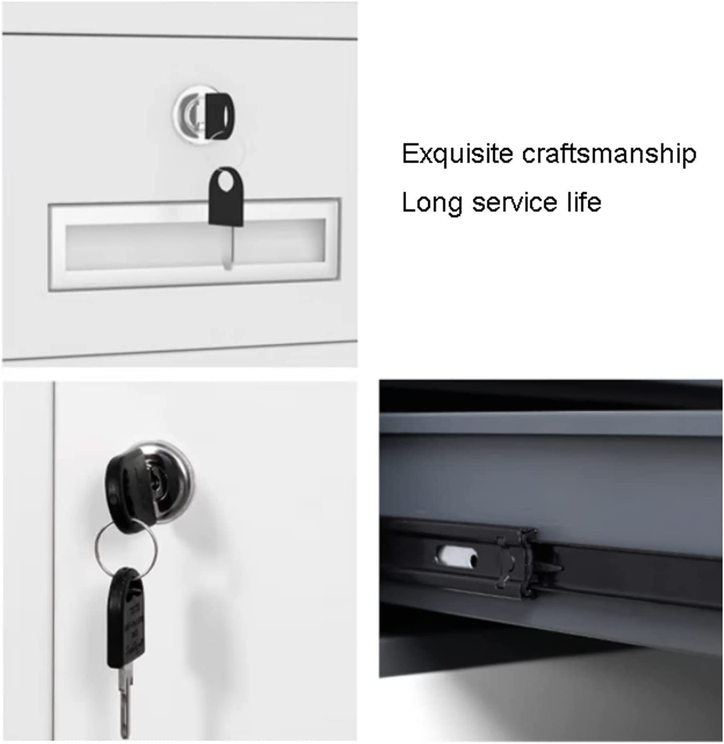 Armoire de classement verrouillable avec 1 tiroir et porte – Rangement sécurisé pour la maison, le bureau, les documents et les fournitures – Armoire de classement verrouillable pour une sécurité et