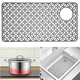 QKVCX Sink Protectors for Kitchen Sink,28.25''x 14.2'' Sink Protectors for Kitchen,Sink Drainage Mat