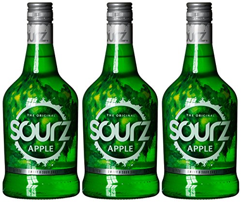 Sourz Green Apple Liqueur, 700ml (Case of 3)