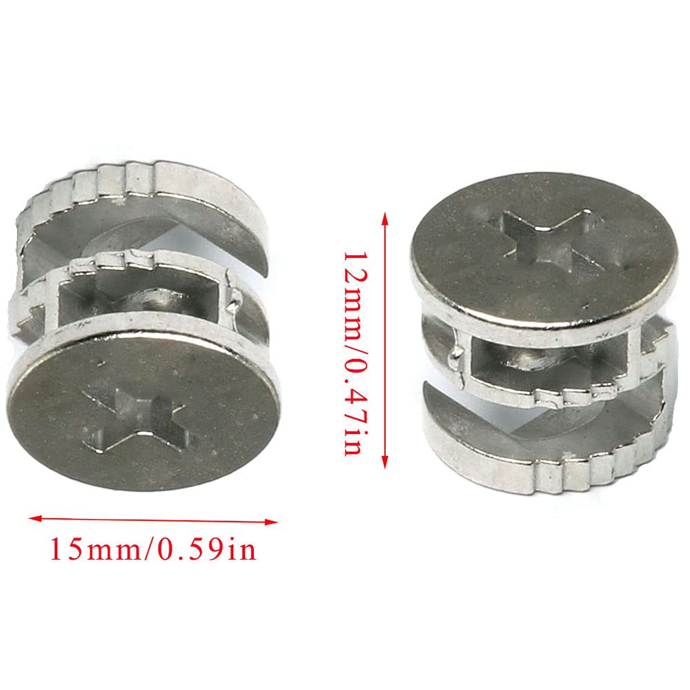 (Ｔ＿Ｔ) Conjunto PZRT 10, 15 x 12 mm, conector de móveis, fixador