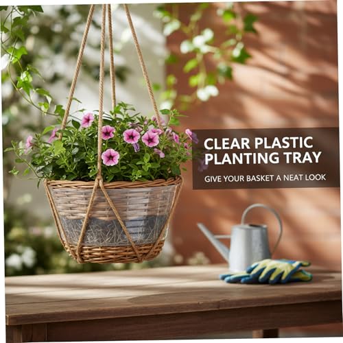 Jorzer 5-Pack Pot Liners for Plants, 7 Inch Planter Liner Insert Indoor and Outdoor Use, Protective Plant Saucer for Hanging Baskets and Pots.