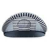 ONIVA - a Picnic Time Brand Manta Portable Pop-Up Sun/Wind Shelter, Navy/White Stripes, 86.6' x 47.25' x 39.37'