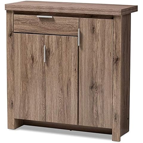 Baxton Studio 146-424-A8297-AMZ Shirley Shoe Cabinet, Oak Brown Cover