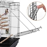 Yaheetech Vogelkäfig mit Vogelspielzeuge Wellensittichkäfig Nymphensittiche Fink Papageienkäfig mit Dach 40 x 40 x 58 cm