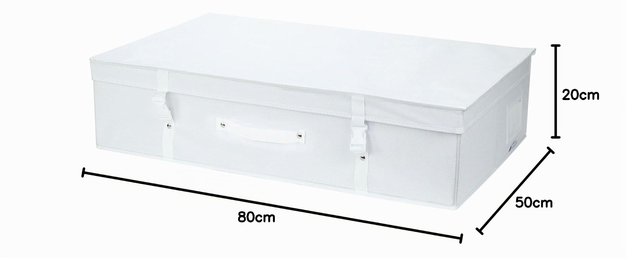 Hangerworld Große Aufbewahrungsbox 50x80x20cm Weiß Aufbewahrung Hochzeitskleid Brautkleid