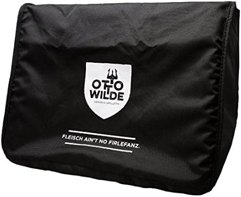 Original Otto Wilde Grillers Grill Cover for Otto's 1500°F Steak Grill, Made from Tough Waterproof Oxford Fabric (Cotton), Zipper on The Back Guarantees a, Black