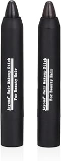 Professional Hair Chalk Temporary Hair Dye Non-toxic Hair Color Crayon Cover White Hair Color Patch (2packs-black-dark Brown)