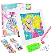 AUREUO Diamond Painting Kits for Kids - 7x7" Wooden Frame Easy Mermaid Pattern Big Gem Dotz Diamo...
