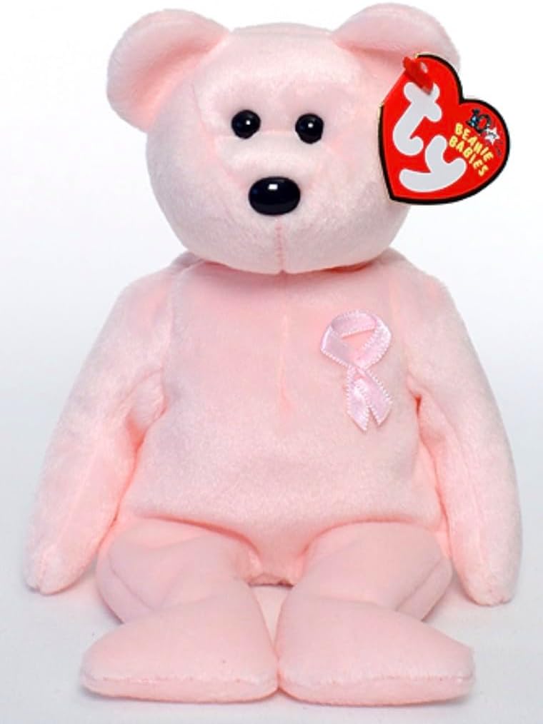 Pink Bear Plush - Cure the Pink Bear by TY Beanie Babies